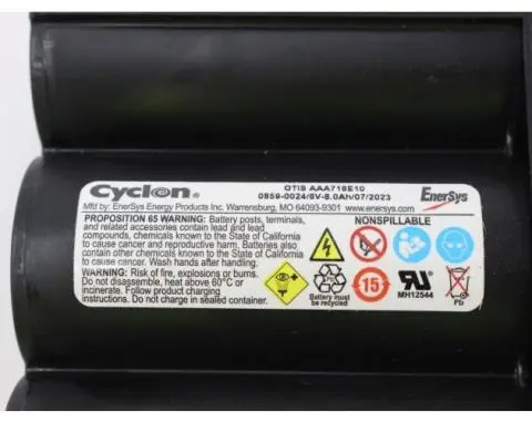 TKE Spare Parts | BATTERY 6 VOLT 8 AMP HOUR SEALED LEAD ACID
