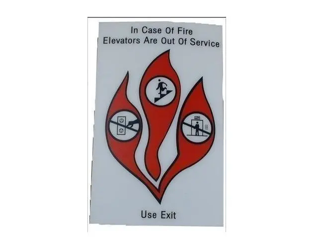 TKE Spare Parts | HALL FIRE SIGN PLASTIC 5