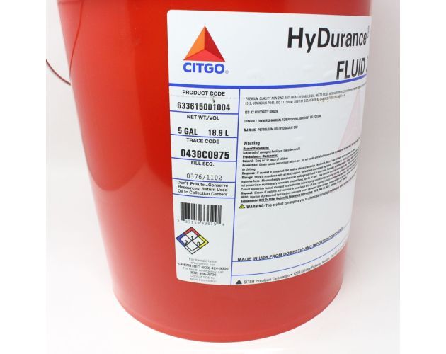 TKE Spare Parts | CITGO HYDURANCE AW NZ FLUID 32 5 GALLON PAIL