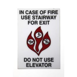 TKE Spare Parts | HALL FIRE SIGN PLASTIC 5
