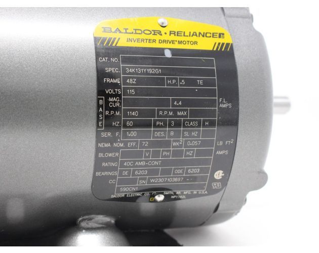 TKE Spare Parts | MOTOR AC 1/2 HP 115 VAC 1140 RPM 34K131Y192G1 590CN1